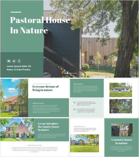 Pastoral house in Nature Google Slides Presentation_35 slides